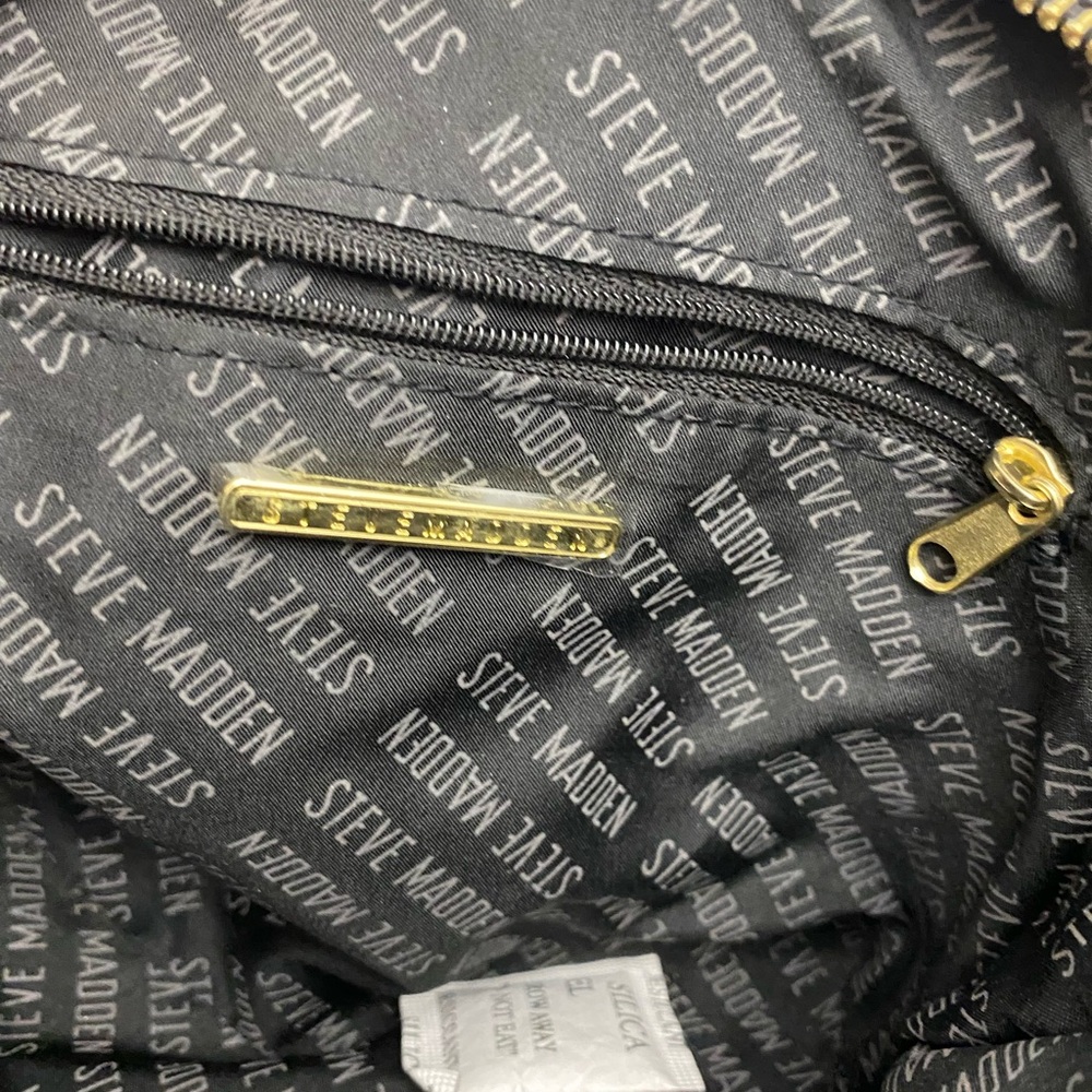 Steve Madden Mini Dome Satchel Bag – Black with Gold Hardware - Picture 8 of 10